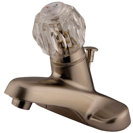 Kingston Brass 4" Centerset Bathroom Faucet, Brushed Nickel KB528